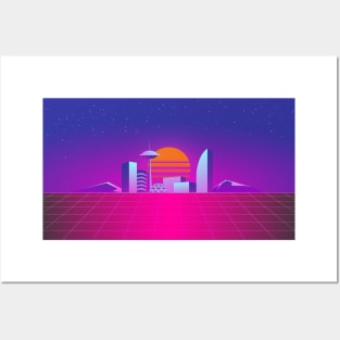 Synthwave 80's neon Posters and Art